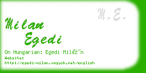 milan egedi business card